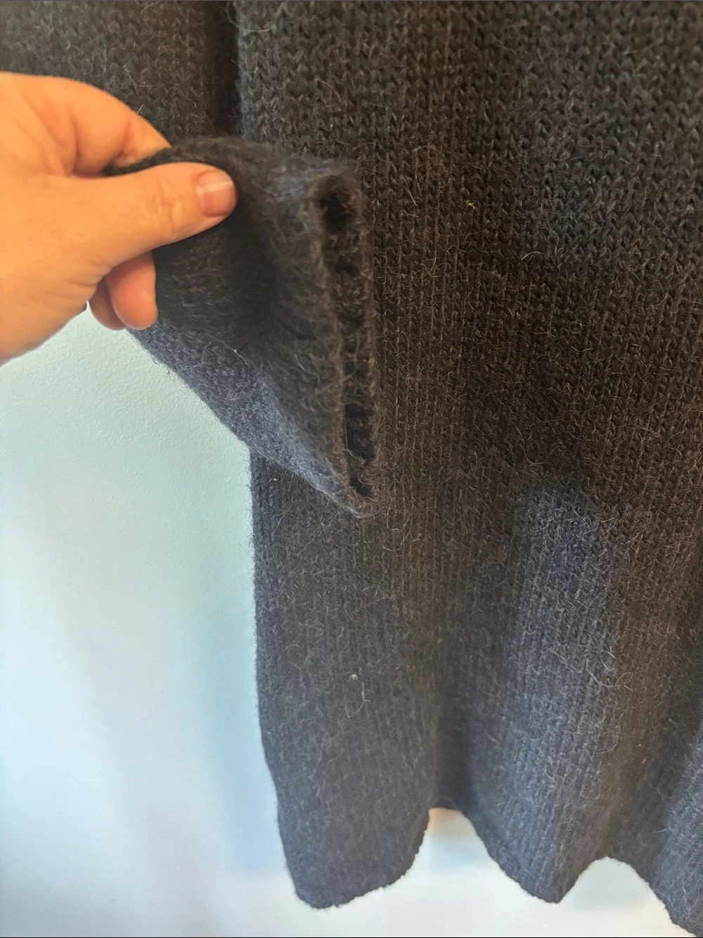 J. Crew Dark Gray sz small alpaca Wool-Blend duster open cardigan sweater EUC